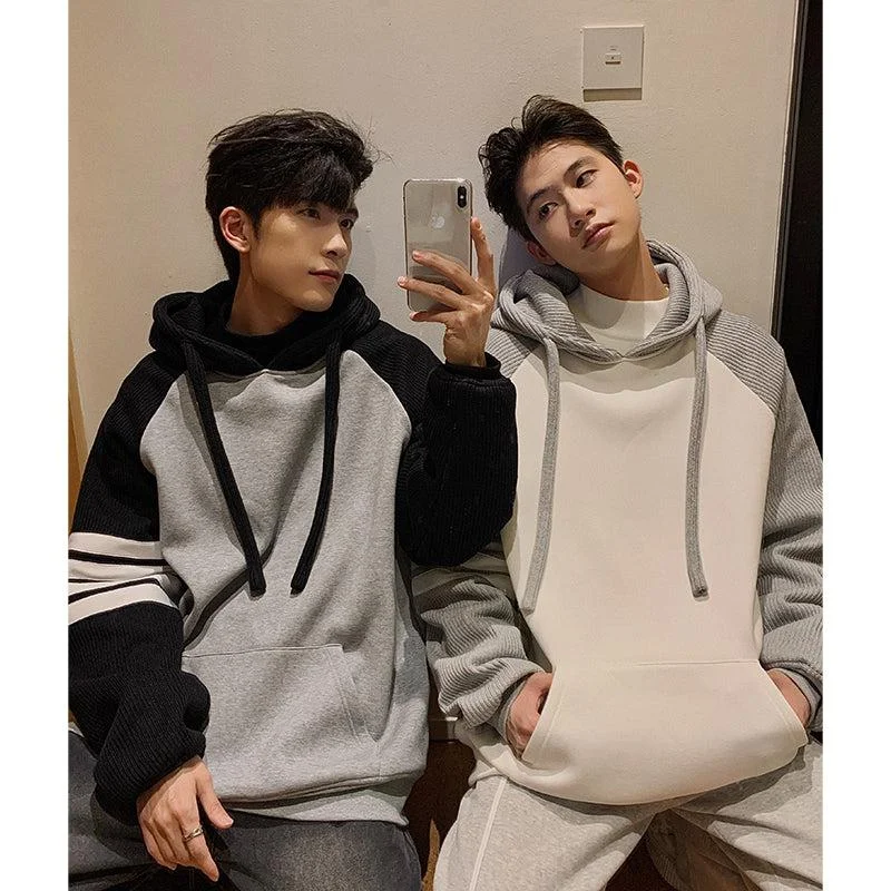 Color Block Hooded Sweatshirt