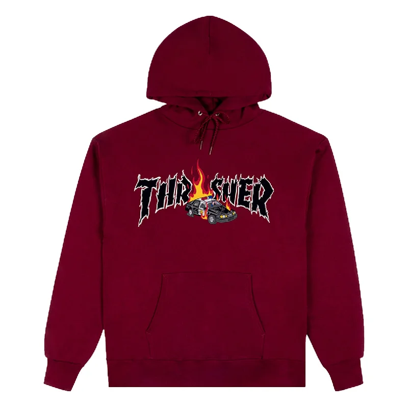 Thrasher - Cop Car Hoodie Maroon