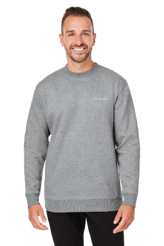Columbia Mens Hart Mountain Long Sleeve Crewneck Sweater - Heather Charcoal Grey