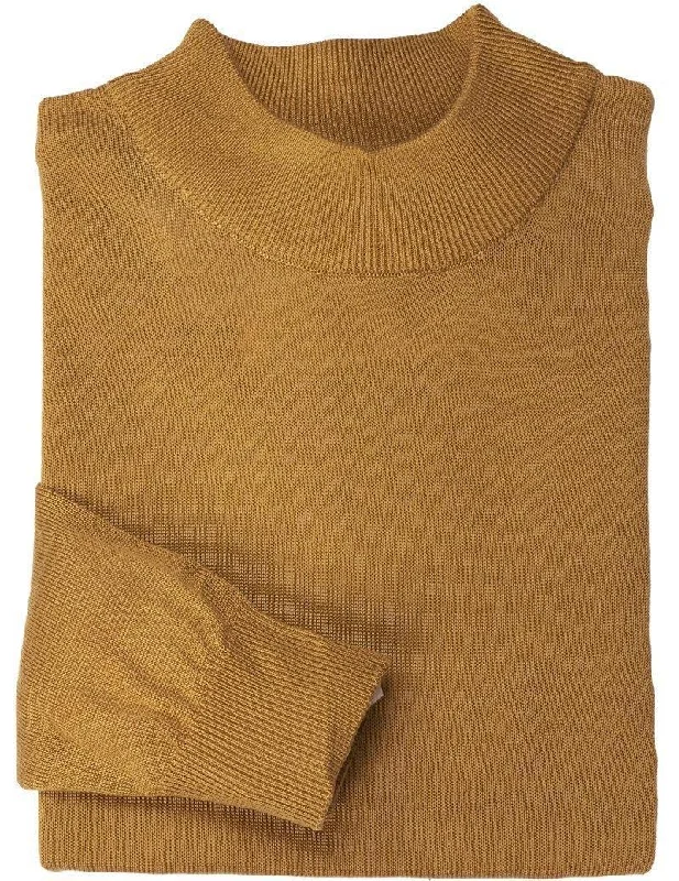 Mock Neck Sweater Color Gold