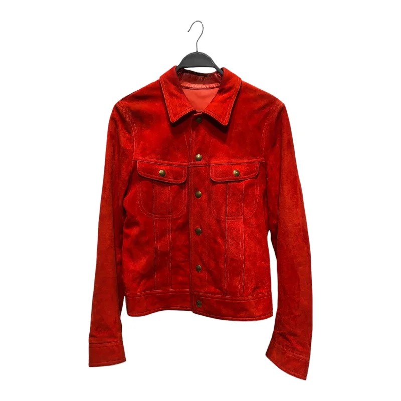 TOM FORD/Leather Jkt/Suede/RED/