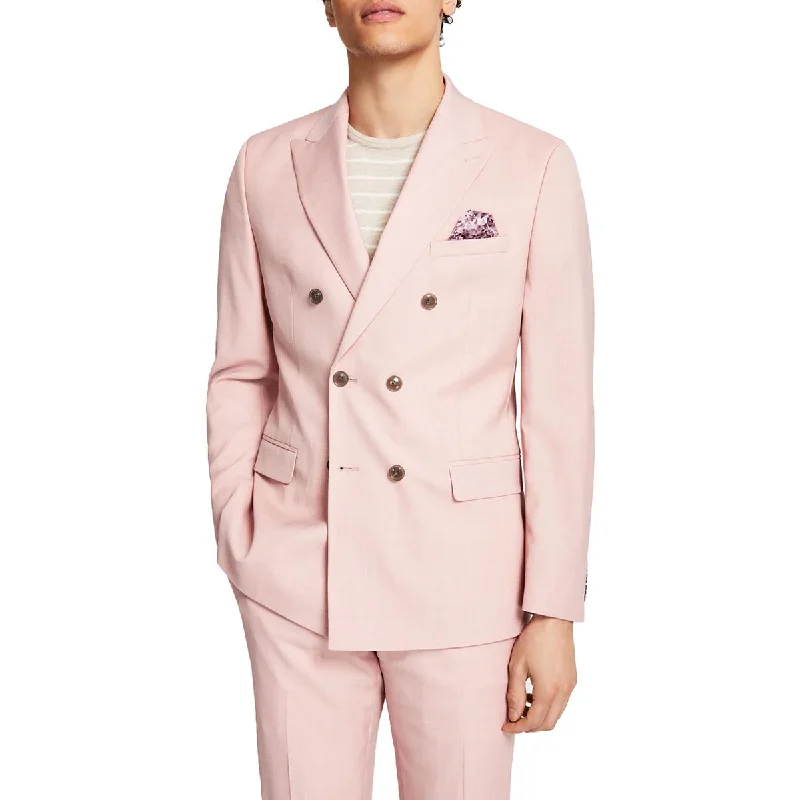 Bar III Mens Suit Separate Office Double-Breasted Blazer