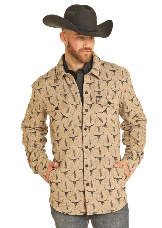 Men's Rock & Roll Cowboy Shirt Jacket #BM92C04318