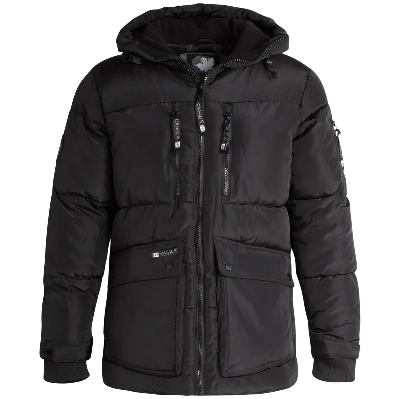 Canada Weather Gear Mens Machine Washable High Neck Puffer Jacket