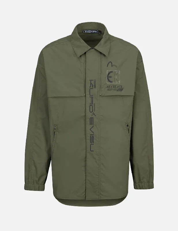 Logo Embroidery Shirt Jacket