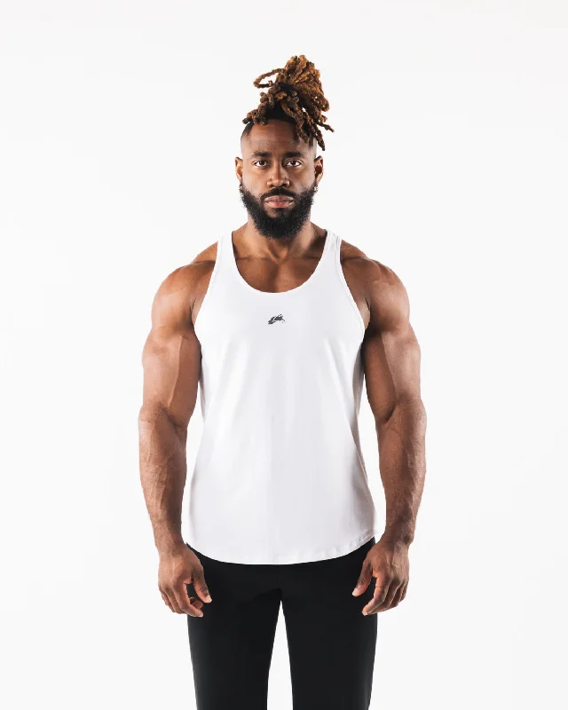 Wolf Head Tank - White / Pewter