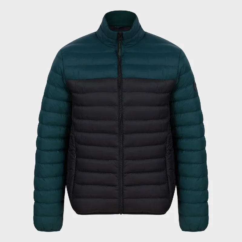 Mens Colour Block Quilted Jacket