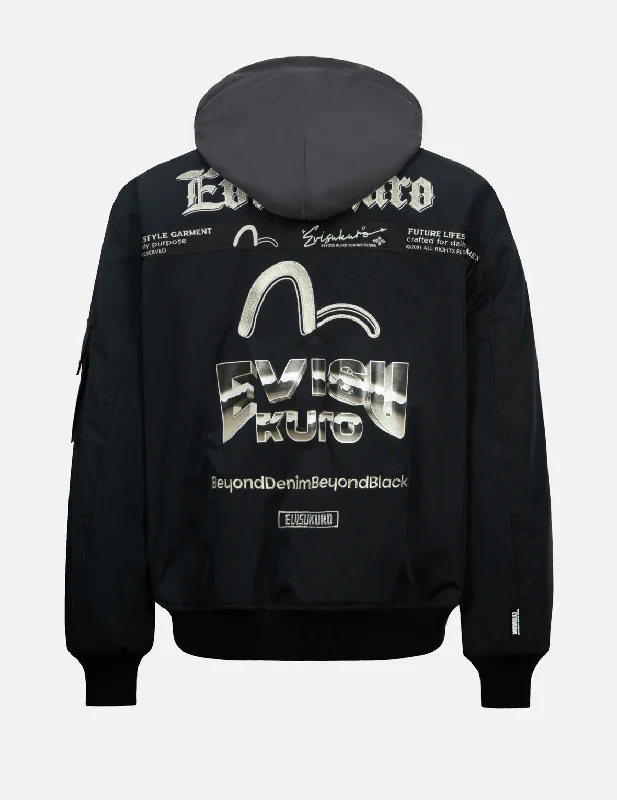 Multi-Pocket Loose Fit Padded Bomber Jacket