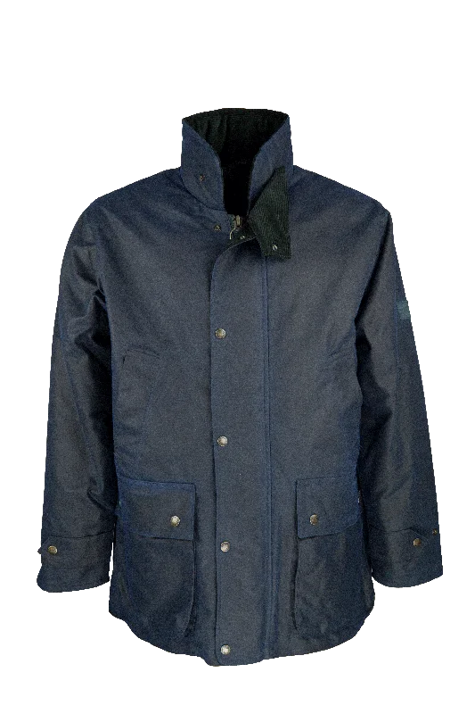 W05 - Men's Kingsbridge Padded Wax Antique Coat - NAVY