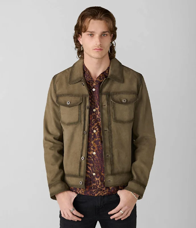 Suede Button Up