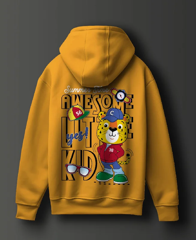 Awesome Kids Graphic Printed Cotton Hoodie - #0118