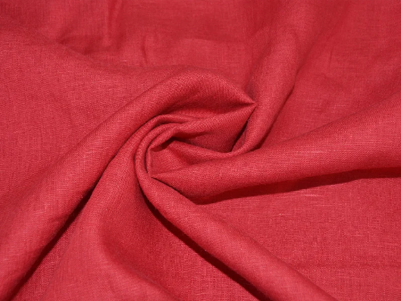 Brick Red Pure Linen Fabric - 60 Lea