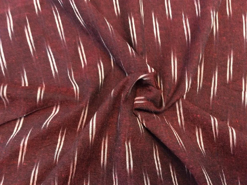 Brown Cotton Ikat Fabric