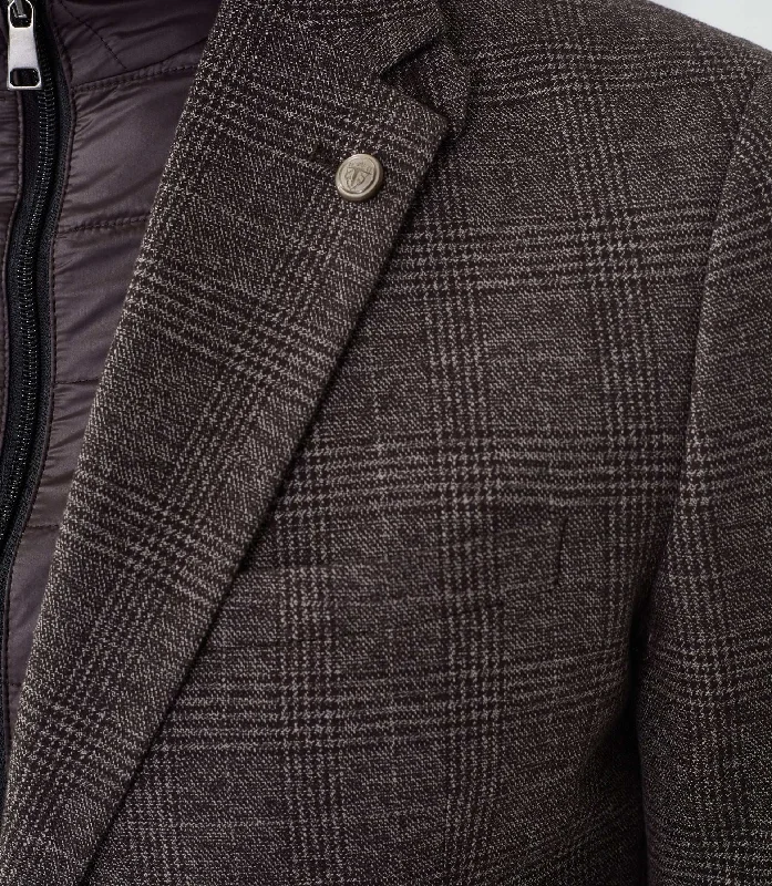 Veste casual  à empiècement amovible marron "Impertinent"