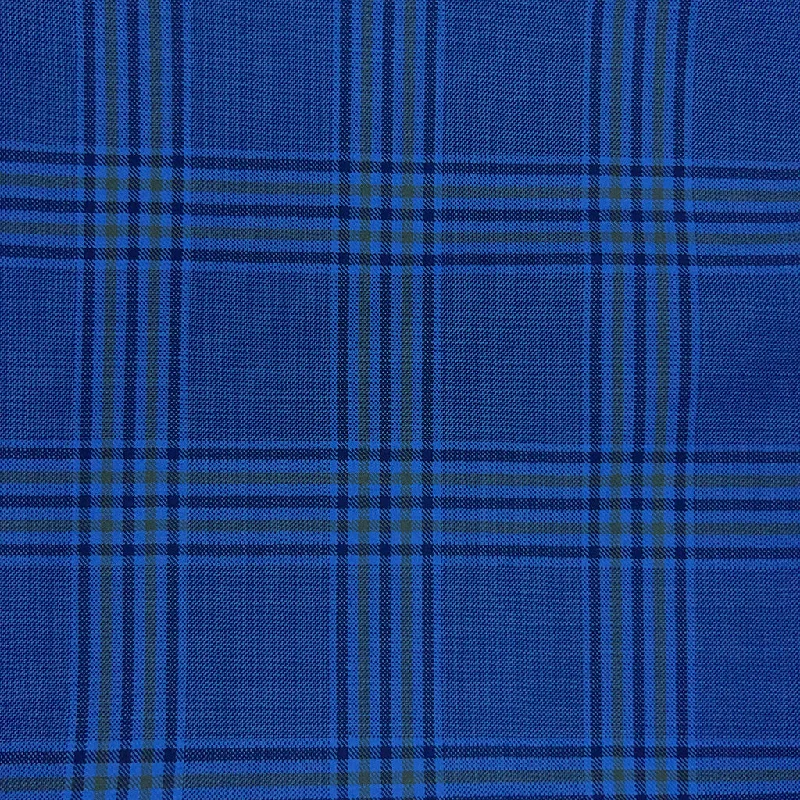 Cobalt Blue Grid Check