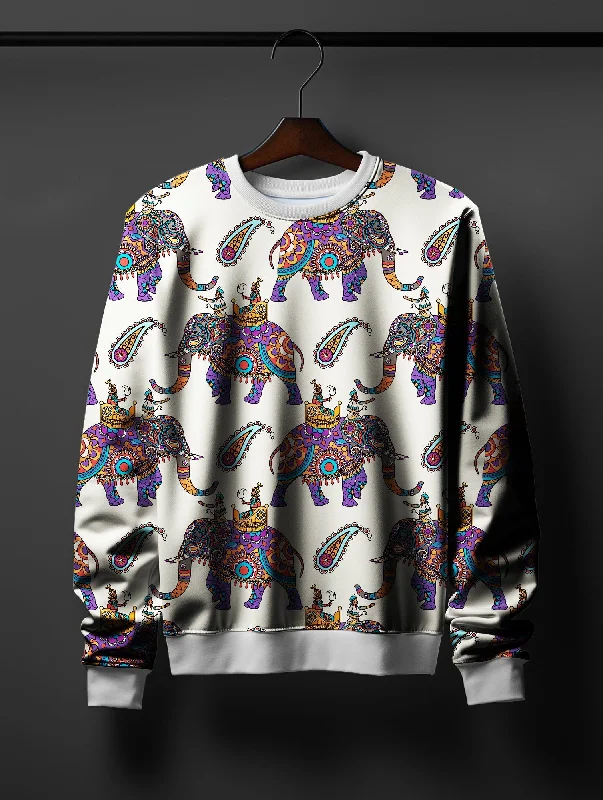 Colorful Elephant Printed Sweatshirt