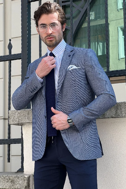 Daniel Navy Blue Linen Jacket