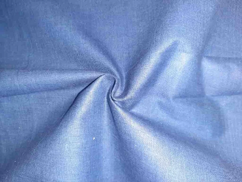 Deep Blue Plain Yarn Dyed Handloom Cotton Fabric