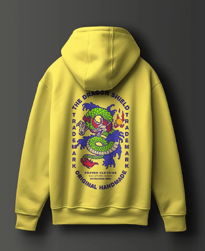 Dragon Graphic Printed Cotton Hoodie - #0119