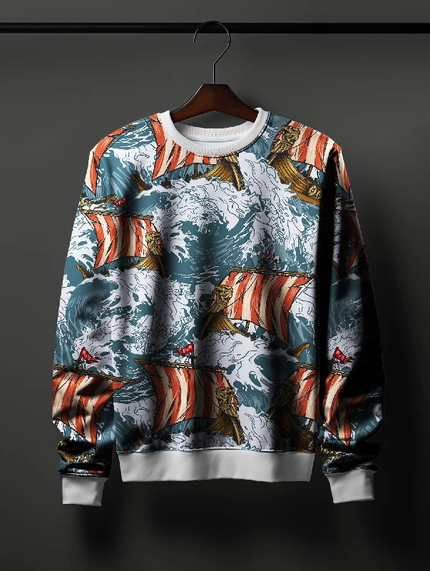 Drown Sea Ship Men's Printed Sweatshirt