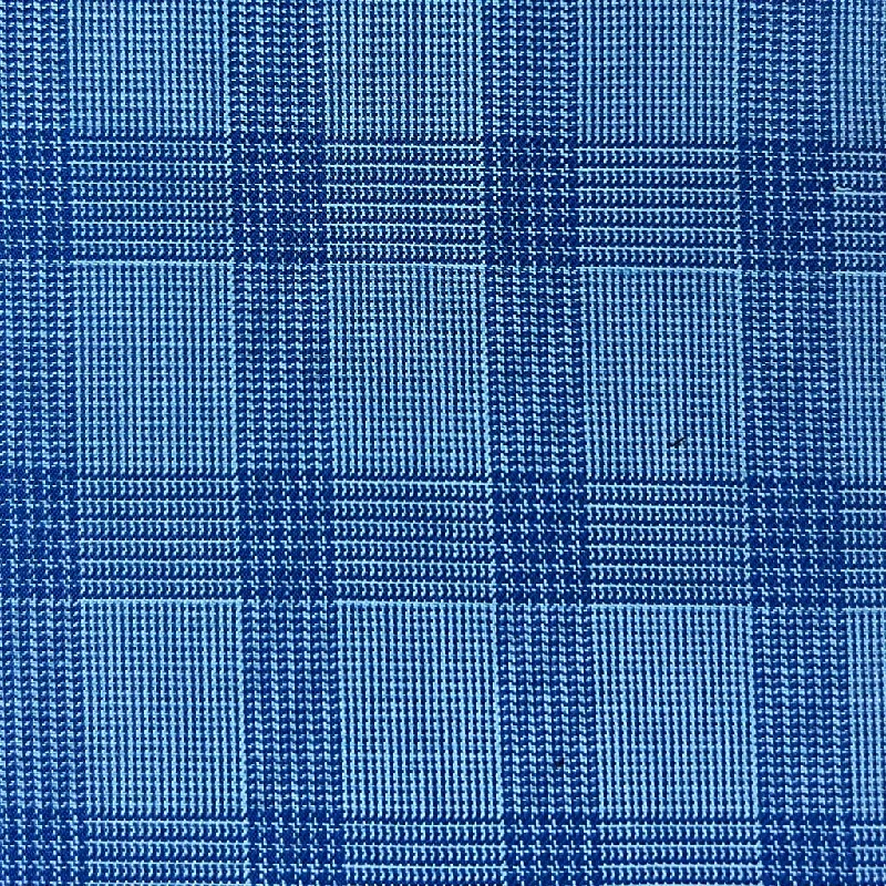 Electric Blue Self Plaid Design