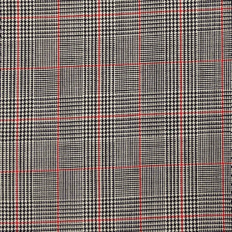 Grey with Tomato Red Prince Of Wales Glen Plaid Sportcoat