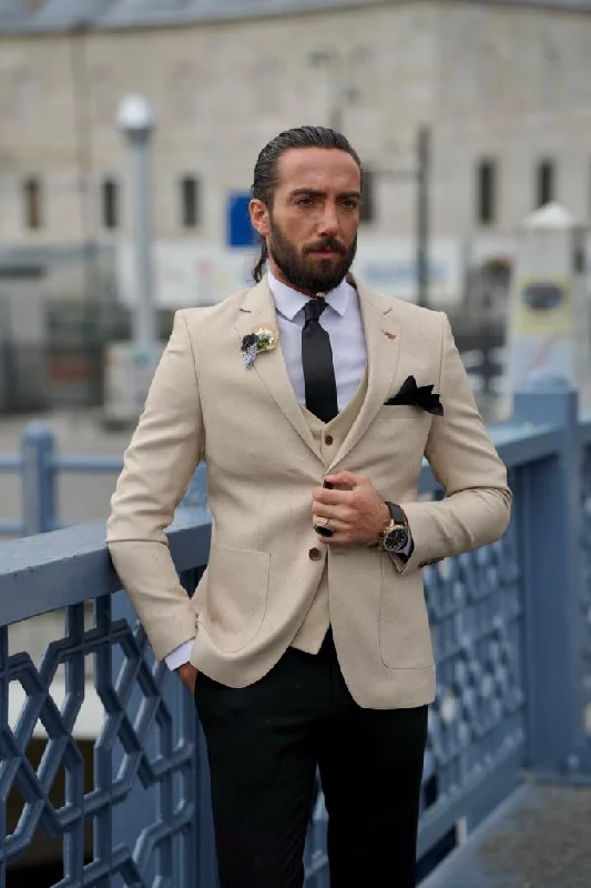 Henderson Beige Slim Fit Blazer