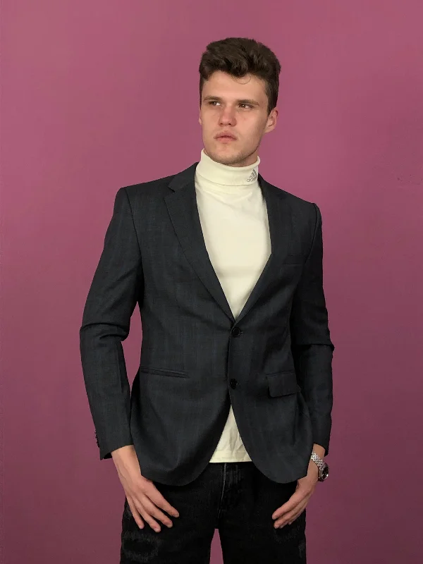 Hugo Boss Vintage Men's Suit Blazer - M Gray Wool