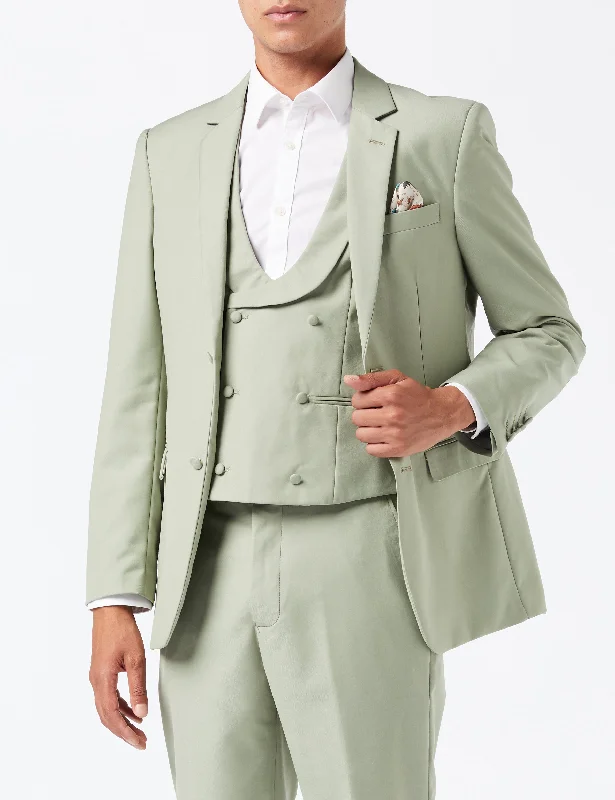 LETE - PALE MINT SUMMER WEDDING JACKET & WAISTCOAT