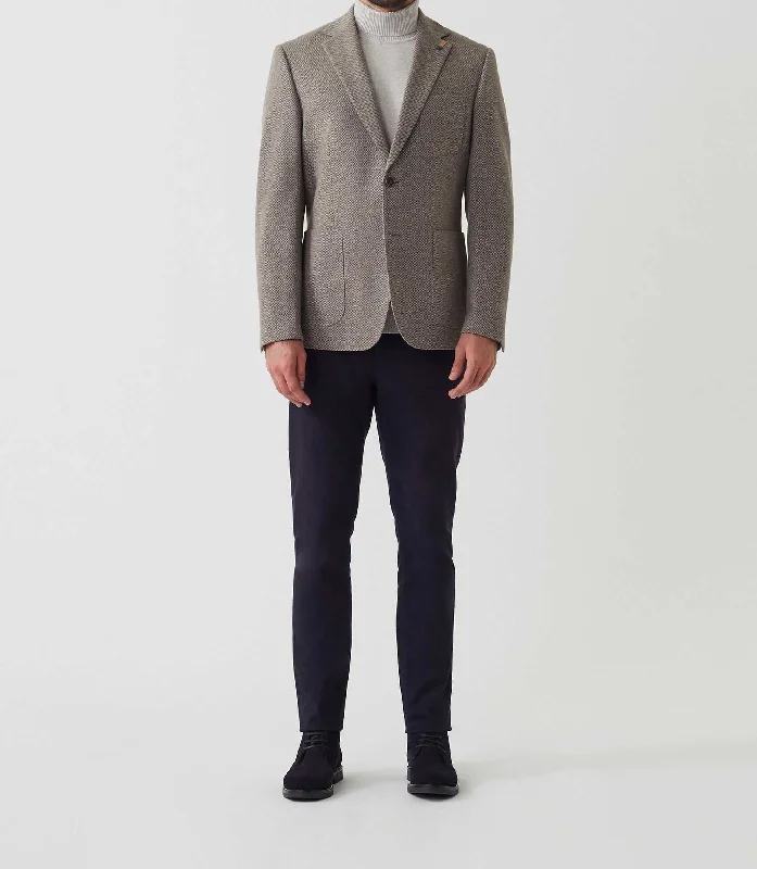 Veste casual en maille faux uni beige "Reflet"