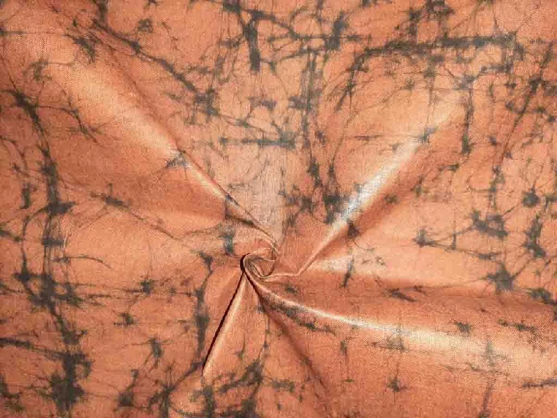 Brown Black Batik Printed Cotton Fabric