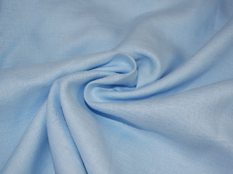 Precut 1 Metre Sky Blue Pure Linen Fabric - 60 Lea