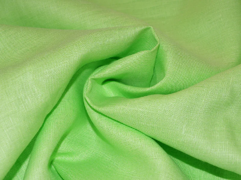 Precut of 1 Meter Spring Green Pure Linen Fabric - 60 Lea