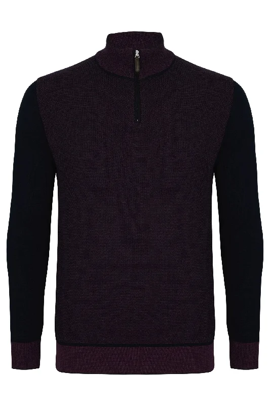 QUINN PLUM HALF ZIP