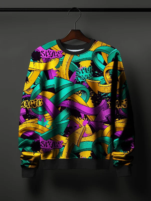 Stay True Full Printed Sweatshirt