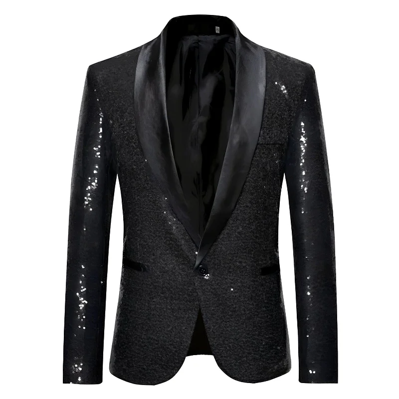 The Crystal Slim Fit Blazer Suit Jacket - Jet Black