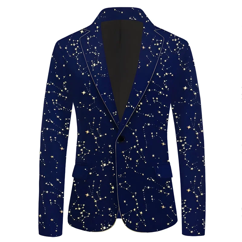 The Gold Star Velvet Slim Fit Blazer Suit Jacket - Multiple Colors
