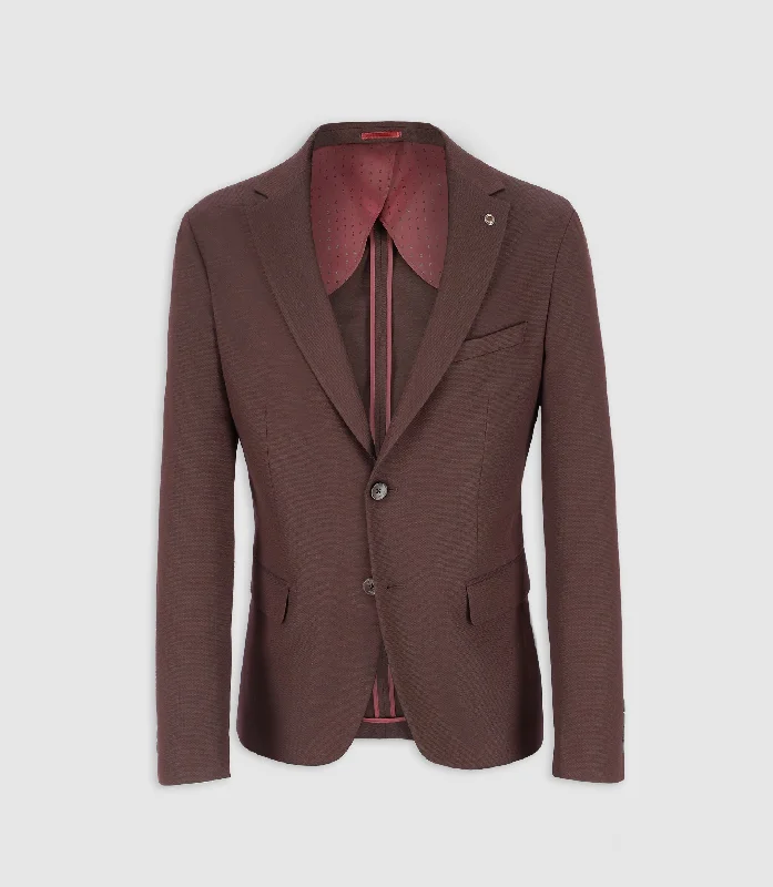 Veste casual 2 boutons bordeaux