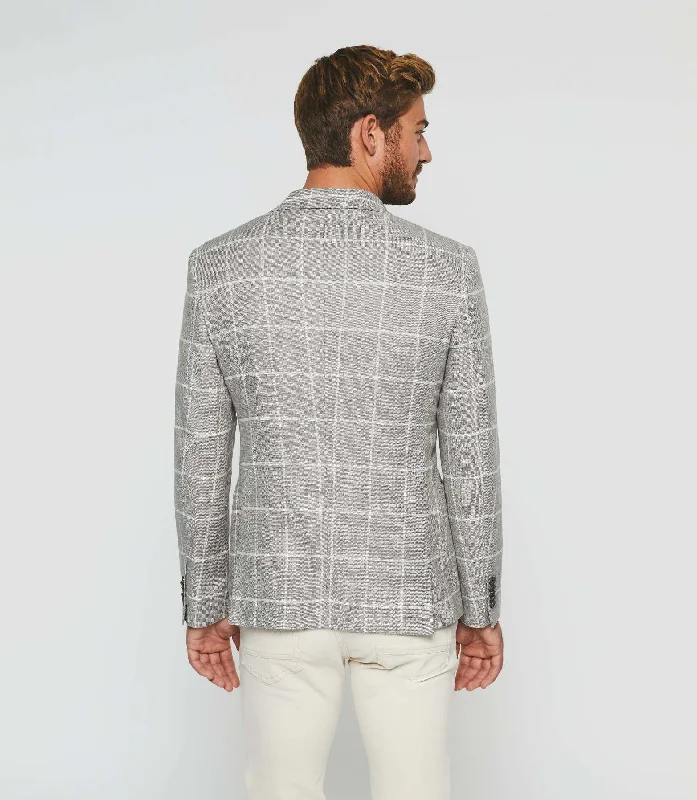 Veste casual à carreaux kaki "Alfeo"