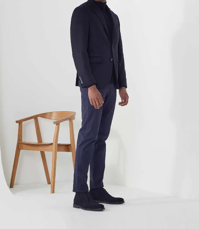 Veste casual avec cachemire marine "Raffineur"