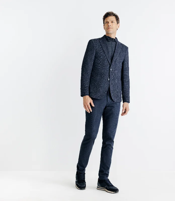 Veste casual en maille marine