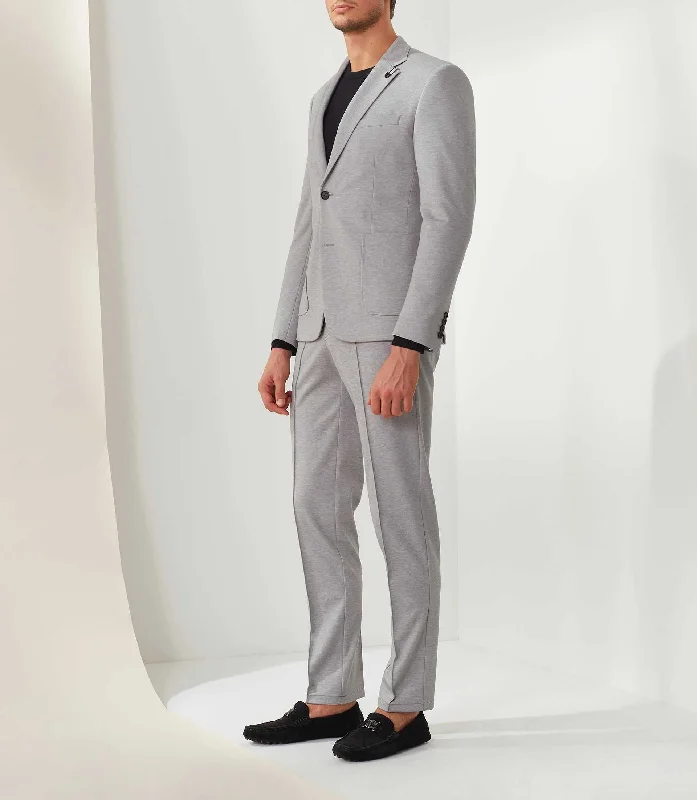 Veste ville maille gris-clair "Ales"