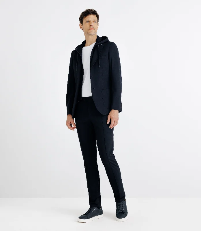 Veste en maille avec parementure marine