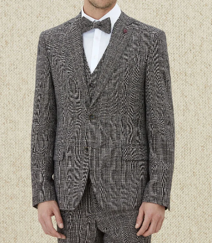 Veste ville Prince de Galles beige "Empreinte"