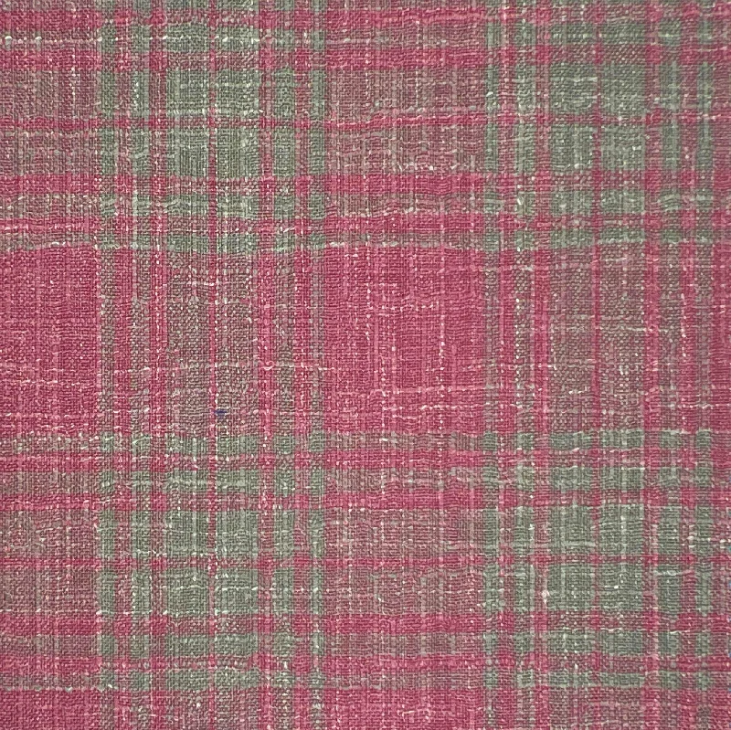 Westwood Hart Pink with Grey Plaid Wool Linen Silk Blend Men's Sportcoat