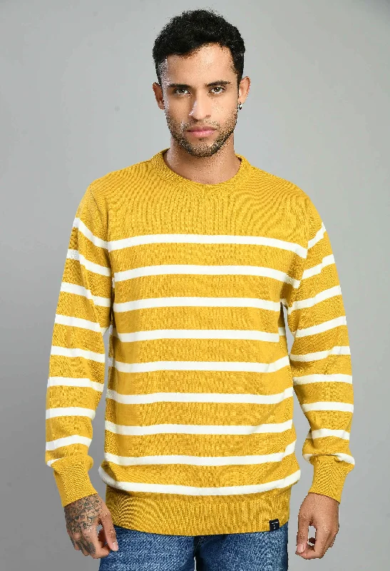 Yellow White Sweater
