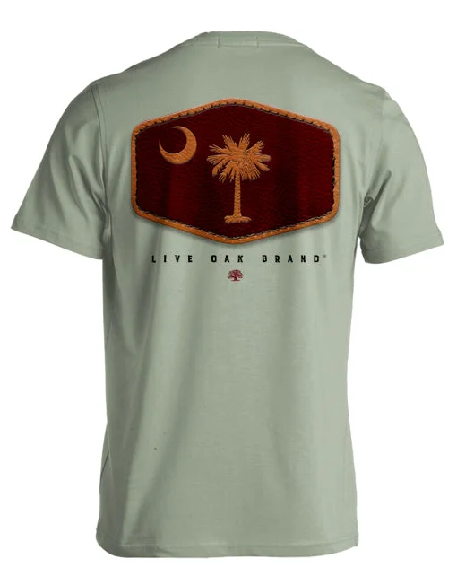 LEATHER FLAG PATCH, SOUTH CAROLINA
