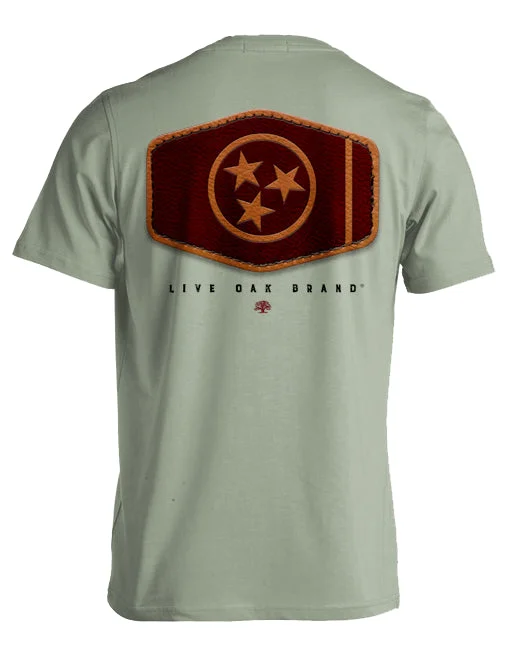 LEATHER FLAG PATCH, TENNESSEE