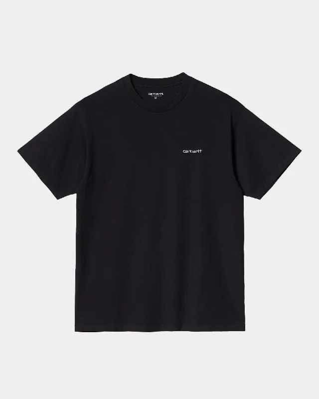 Script Embroidery T-Shirt | Black