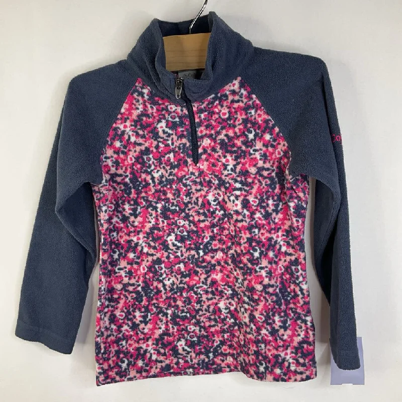 Size 4-5: Columbia Pink/Grey Patterned Fleece Coat